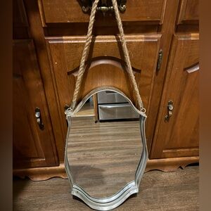 Silver Rope Hanging Mirror
